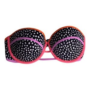 Victoria's Secret Pebble Dot Strappy Flirt Bandeau Swim Top